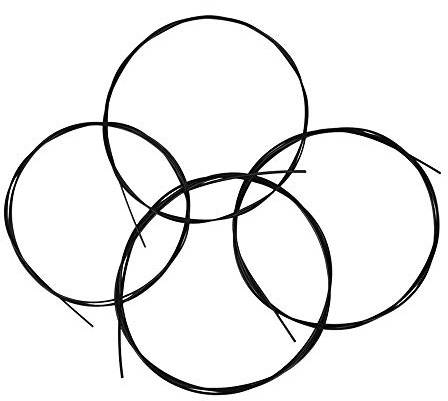4st Set Ukulele Strings, 3 Färger för Alternativ, Högkvalitativt Nylonmaterial, Tydliga och Ljusa Ljud, Bra Ersättning för Dina Gamla Ukulele-strängar (BLACK)