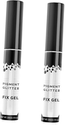 Beaupretty Pegamento Brillantina Para Ojos Base De Polvo De Sombra De Ojos 2 Piezas Compacto Gel Fijador Maquillaje Duradero Para Uso Diario