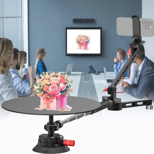 Giratorio de cámara panorámica giratorio de 360 grados, tocadiscos de fotografía profesional para video suave, alimentos y fotografía de productos