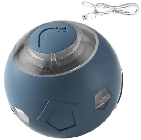 Générique Boule Interactive pour Chien,Jouet Électrique Automobile pour Chien Et Chat - Accessoire Intelligent Rechargeable pour Animaux avec Lumière LED, Adapté Aux Tailles Petits/Moyens/Grands Et