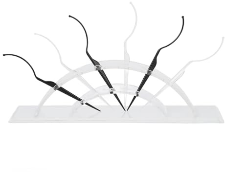Tissting Soporte para pestañas postizas con palo de prueba 3D, diseño ergonómico aplicador de extensiones de pestañas, incluye base de exhibición para probar y visualizar estilos,