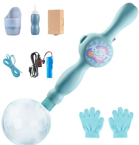 Bubble Machine Wand – Kids Magic Bubble Toy With Fog Effect & Colorful Light, Automatic Soap Blower Outdoor Birthday Christmas Party Games
