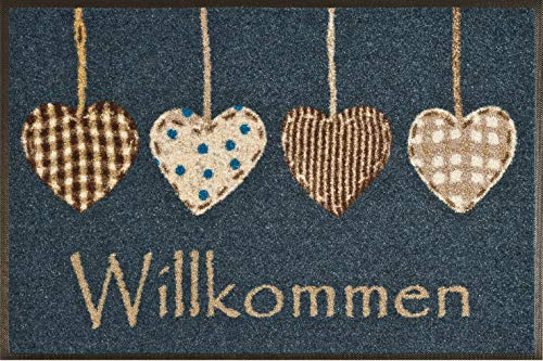 wash+dry Fußmatte, Cottage Hearts 50x75cm, innen und außen, waschbar