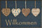 wash+dry Cottage Hearts Fußmatte, Polyamid, Mehrfarbig, 50x75cm