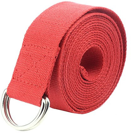 Gelante Fitness-/Yoga-Gurt – strapazierfähige Baumwolle, 3 m lang, 2034, Rot