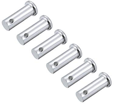 sourcing karta 6 stycken plug-in bultar platt huvud ett hål gaffelhuvud runda bultar, 10 mm x 25 mm stift galvanisering massivt stål hålbultar