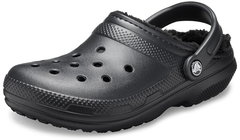 Crocs Classic Lined Clog unisex - vuxen , Black/Black, 34/35 EU