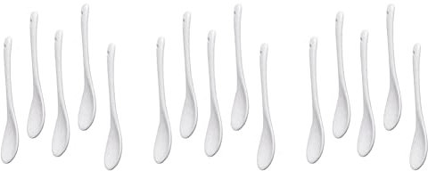 KVSERT 15 cucchiai di porcellana bianca per uova cucchiai di ceramica cucchiaio da caffè cucchiaio da dessert cucchiaio da moka tuffo cucchiaio da portata