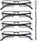 Hubeye 4 Paia Occhiali da Lettura TR90 per Uomo e Donna Montatura Rettangolare Ultraleggero Occhiali Anti Luce Blu 2.00