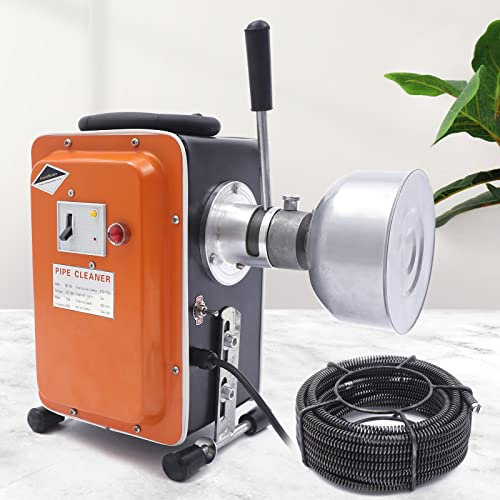 750 W Rörrengöringsmaskin, avloppsrensare rörrengöringsanordning, rörrensare, avloppsrengörare, 230–240 V rörrengöringsspiraler, för 20–110 mm rörrengöring
