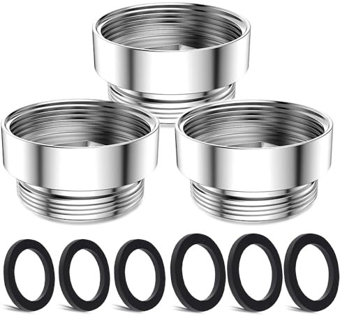 3 pièces Kit d'adaptateur de robinet, CNYMANY Mâle M22 mm vers Femelle M24 mm Ensemble d'adaptateurs pour aérateur de cuisine Adaptateur de robinet d'évier Filtre à eau pour tuyau d'arrosage