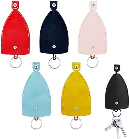Borsa Portachiavi,5 Pezzi Custodie Portachiavi per Auto Custodia Protettiva per Chiavi PU Portachiavi a Scomparsa Portachiavi Creativo Estraibile per Auto per Uomo Donna