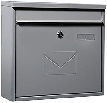 CAFIEDR Cassetta Postale, Cassetta Postale di Sicurezza per Appartamento, in Acciaio zincato con Serratura, Stile Inglese, da Parete, con 2 Chiavi, per Parete Esterna, Matrimonio, Bianco