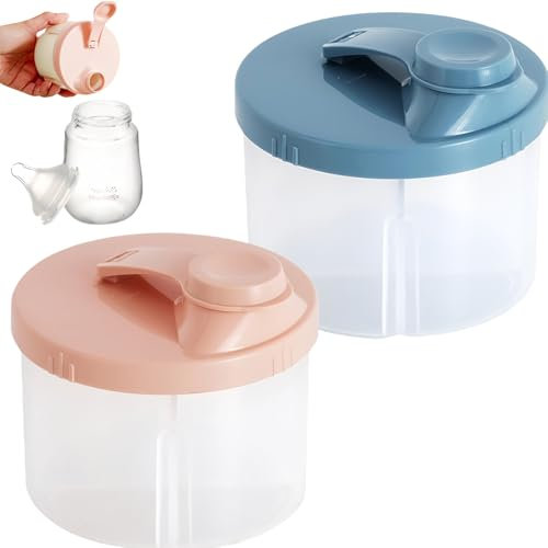 2 Piezas Dosificador Leche en Polvo Dispensador Leche en Polvo Bebe Dispensador de Leche en Polvo Bebe Leche para Bebés Caja de Almacenamiento Dispensador de Snacks