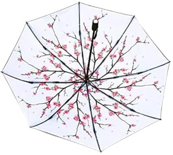OXOAMP Folding Umbrellas Fashion Romantic Printing Women Lady Rain And Sun Umbrella 3 Folding 8 Ribs Sunshade UV-resistant Umbrellas Lightweight