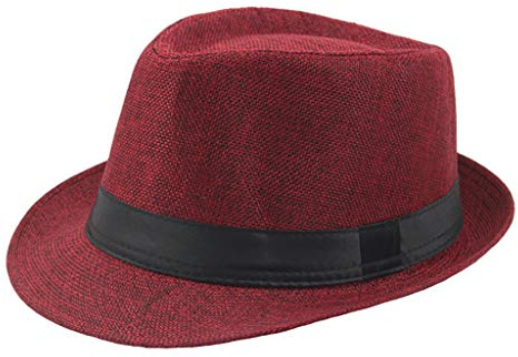 Générique Chapeau Homme Fedora Feutre Imperméable Chapeau de Jazz Trilby Pliable Style Rétro à Bords Roulés Casquettes Souples ChapeauxMelon - Femme Homme