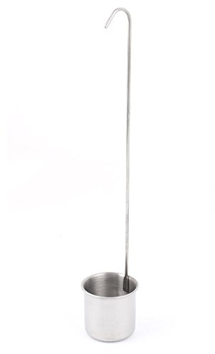 uxcell 50g Stainless Steel Measuring Cup Long Thin Handle Silver Tone