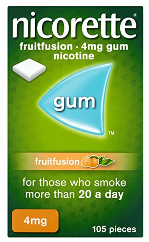Nicorette Fruit Fusion Stop Smoking Aid Chewing Gum, 4 mg