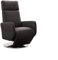 Cavadore TV-Sessel Cobra / Fernsehsessel mit Liegefunktion, Relaxfunktion / Stufenlos verstellbar / Ergonomie L / Belastbar bis 130 kg / 71 x 112 x 82 / Echtleder Mokka