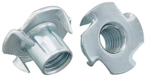Tuercas de impacto con 4 puntas de impacto de acero galvanizado, disponibles en M4, M5, M6, M8, M10 (100 unidades, M10 x 13 mm)