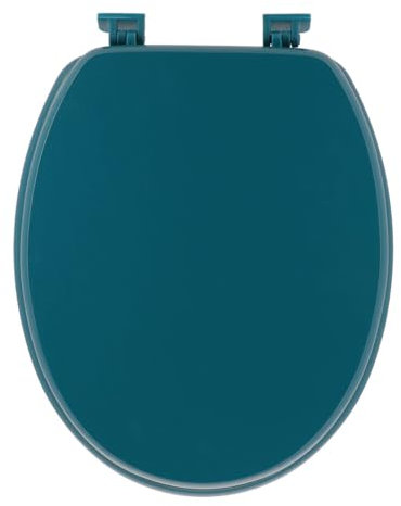 Tendance - Abattant wc mdf 18 pouces attaches plastiques - bleu tahitien