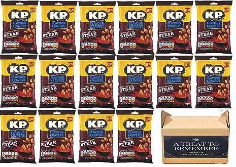 KP Flavour KRAVERS Flame Grilled Steak Peanuts 65G 😋 (Pack of 16) | High in Fibre | by SHANZA DEPARTMENTAL'S