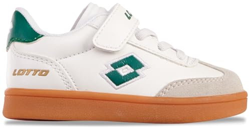 Lotto Jungen Unisex Kinder VINTAL M Sneaker, White/Green, 23 EU