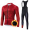 UGLY FROG Herren Radbekleidung Winter Fleece Radtrikot Fahrradanzug Herren Thermofleecefutter Fahrradhose mit Sitzpolster + 20D Gel für Radfahren MTB Outdoor