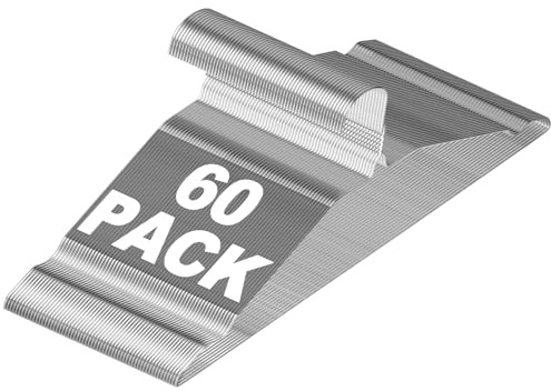 FUDESY Lot de 60 cintres en fil métallique en vrac pour manteaux, cintres en métal peu encombrants de 42 cm, ultra fins et antidérapants avec rainure, pour costumes, chemises, pantalons de taille