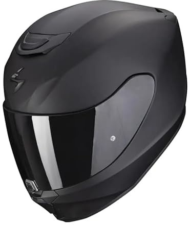 Helm Scorpion Exo 391 schwarz matt mit Visier transparent + dunkel (S)