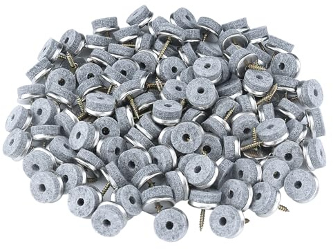110 tornillos deslizantes de fieltro gris, 22 mm, redondos, almohadillas de fieltro, 50 mm de grosor, protectores de suelo para muebles, sillas, laminados, parqué y azulejos