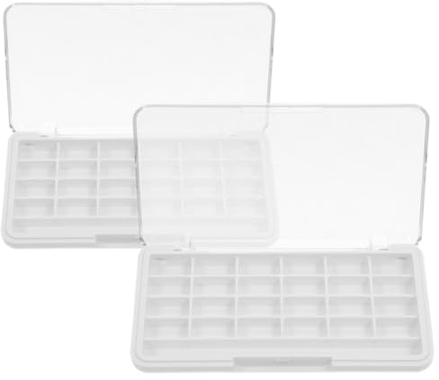 Säker 2 stycken gör-det-själv fack makeup-box transparent läppstift behållare för rouge och läppstift praktisk sminkförvaring för kreativa kosmetikälskare