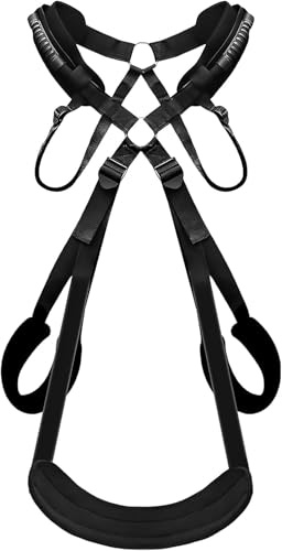 BDSM Bondage Sex Swing Sex Toys, Holds up to 200lbs, Sex Restraints Love Sling with Waist Straps Support, Adjustable SM Game Play Swing, Kinky Adult Sex Toys for Couple (with Waist Strap)