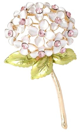 Elegant Hortensia brosch tillverkad av ansträngande legering smakfull damtillbehör för kvinnor som uppskattar elegans legering brosch, En storlek, enligt beskrivningen