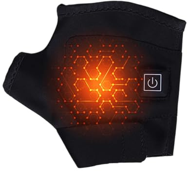 Uppvärmda handskar - Kompatibel med vattentäta och vindtäta pekskärmar, USB-elektriska handvärmare, fingerlös design, 3 temperaturlägen, typ C-laddning, uppvärmning 45–55 °C |
