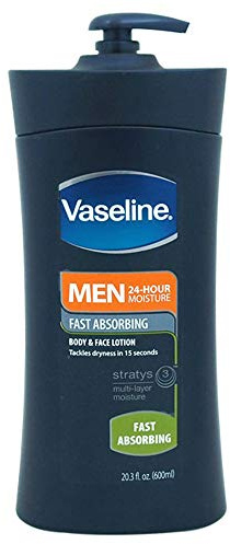 Vaseline Men Body And Face Lotion, 20.3 Ounce Bottle (Pack Of 3)