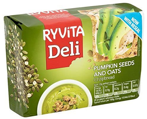 Ryvita Pumpkin Seed & Oat Crunchy Rye Breads, 200 g (Pack of 1)