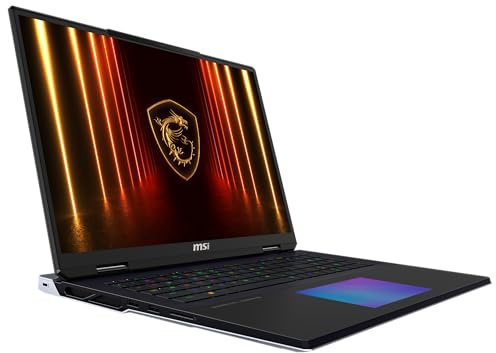 MSI TITAN 18 HX AI Ordinateur Portable Gaming, écran UHD+ Mini LED 18, Intel Core Ultra 9 285HX, NVIDIA GeForce RTX 5090, RAM DDR5 64 Go, SSD RAID 5 6 To, Windows 11 Home, Clavier QWERTZ, Noir