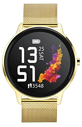 Sekonda Flex Womens 42mm Smart Watch with Heart Rate and Sleep Monitor, Daily Activity, Sports, Music, Weather & Message Functions, with Mesh Strap