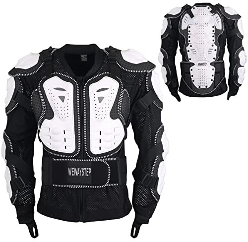 WEWAYSTEP Chaqueta protectora para motocicleta, armadura de cuerpo completo, protección de columna vertebral del pecho, equipo de motocross para hombre, motocross, MTB, carreras