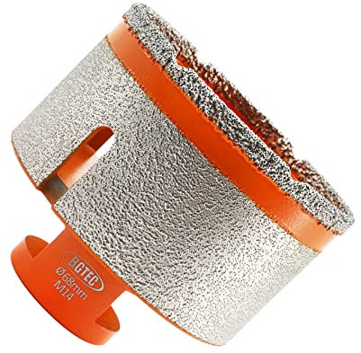 Frese a corona diamantata-BGTEC 68 mm fresa a tazza per smussare le piastrelle in gres porcellanato Marmo Granito Ceramica，M14 Filetto