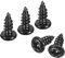 QUARKZMAN 3mm x 8mm Vite Autofilettante con Testa a Croce, 100pz - Acciaio Inox 304 Rotondo Testa Legno Vite Completa Filettatura (Nero)