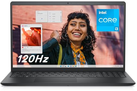Dell Inspiron 15 3530 Laptop Notebook 15.6 FHD 120Hz Display, 13th Generation Intel Core i3-1305U, 8GB RAM DDR4, 256GB SSD, Intel UHD Graphics, Windows 11 Home, English-UK Keyboard, Carbon Black