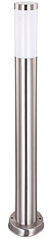 Wegeleuchte LED Stehlampe Gartenleuchte Edelstahl Außenleuchte 80 cm Terrassenlampe silber, 11W 1055lm 3000K, DxH 7,8x80 cm
