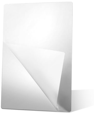 Selbstklebende Acryl-Spiegelplatte, flexible Fliesen, rahmenlose Badezimmer-Wandaufkleber, bruchsicher (30 x 20 cm)