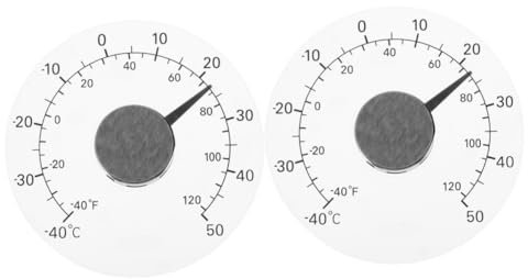 TOYANDONA 2 Pezzi Termometro impermeabile termometro di temperatura termometri all'aperto da per la casa per garage per finestra da esterno Acrilico