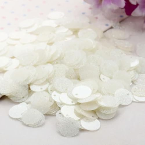 CIVIOOH 200 Stück 10 mm 20 mm Glitzer-Pailletten, Flache, runde PVC-Pailletten mit Blitzpulver-Pailletten zum Basteln