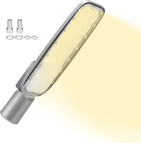 RIGIDON Esterno Proiettore Lampione Led, 150W 9498LM Luce Stradale a Led Per Giardino, Strada, Scuola, Parcheggio, Campo da Basket, Cortile, Piazza, Garage, 4000K Impermeabile Fari di Sicurezza