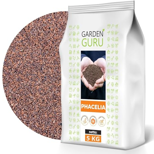5 kg Phacelia Bienenfreund Gründünger, Frischmantelsamen Saatgut Humusbildung Bodenverbesserung Bienenweide GardenGuru