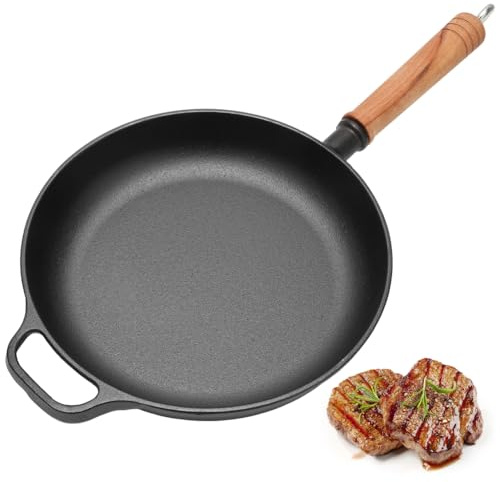 Umllpet Cast Iron Skillet Pan, Pre-Seasoned Non-Stick Heavy Duty Frying Pan Set, Oven Safe Grill Pans, Cookware for Indoor Outdoor Use Grill, Stove Top Pans